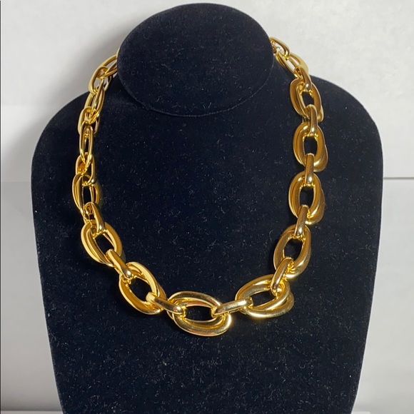 Bright GOLD Chain Link 16" necklace - Picture 1 of 4